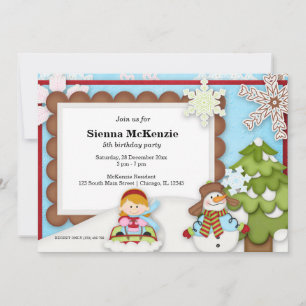 Invitation Anniversaire d'hiver