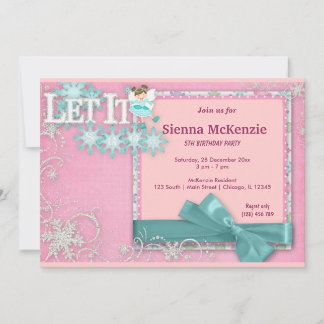 Invitation Anniversaire d'hiver (Devant)