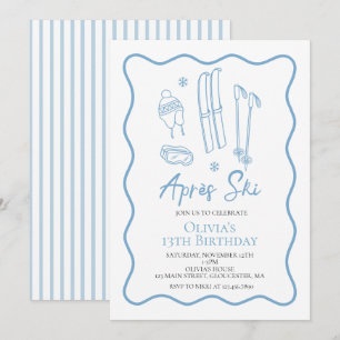Invitation Anniversaire d'hiver Après Ski