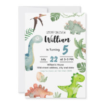 Invitation Anniversaire Dinosaur, Invitation Dinos