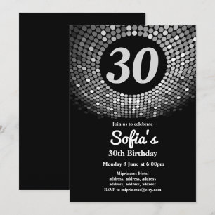 invitation anniversaire disco, vintage, danse