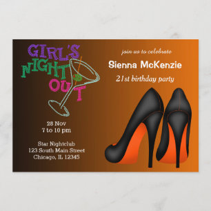 Invitation Anniversaire d'Orange Stilettos