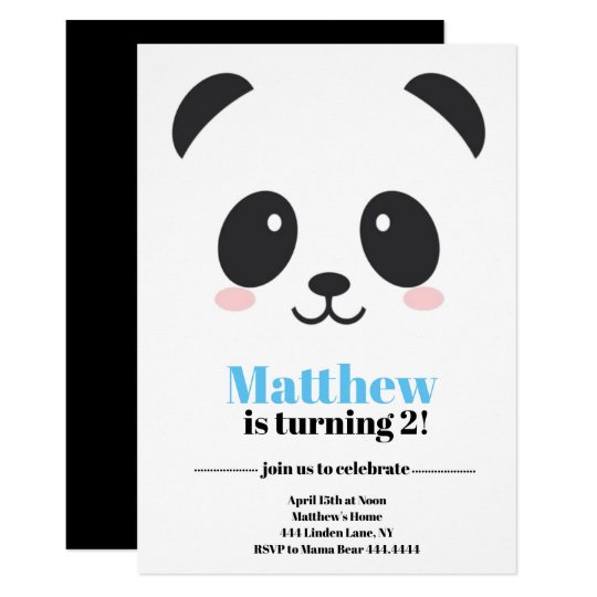  Invitation  Anniversaire  d ours panda  Zazzle fr