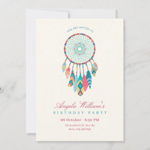 Invitation anniversaire Dreamcatcher