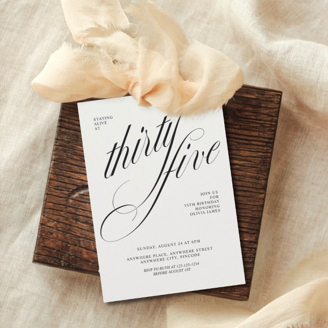 Invitation Anniversaire drôle de 35 ans (Créateur téléchargé)