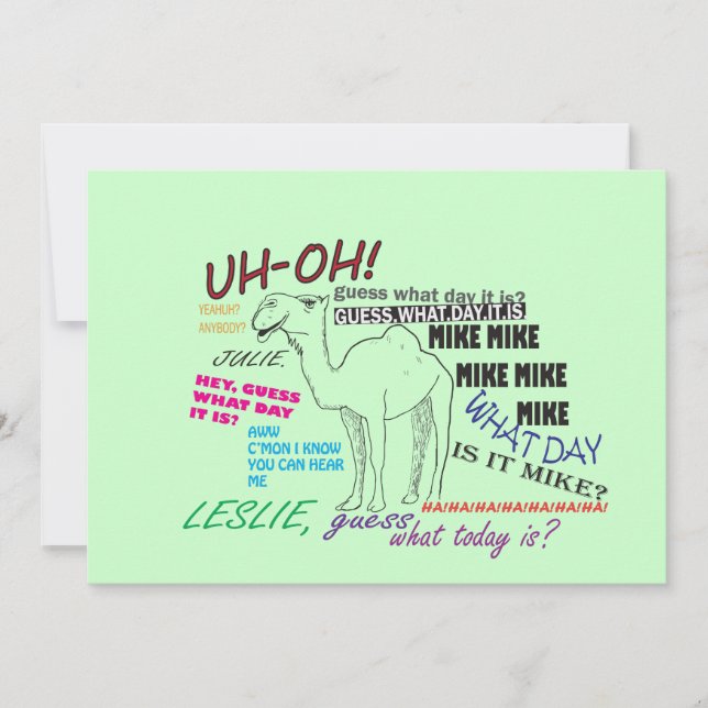 Invitation anniversaire drôle de journée en milieu de semaine (Devant)