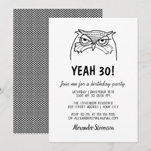 Invitation Anniversaire drôle d'un homme de 30 ans