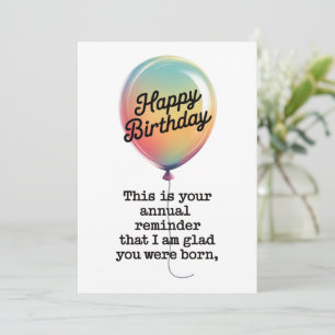 Invitation Anniversaire Drôle Je Suis Heureux Que Vous soyez