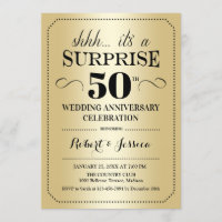 Anniversaire du 50e Mariage surprise - Noir d'or