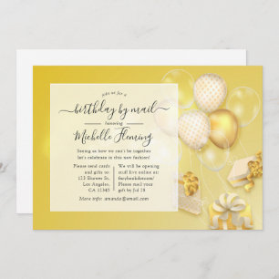 Invitation Anniversaire du ballon par fête postale