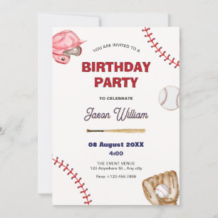 Invitation Anniversaire du baseball