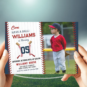Invitation Anniversaire du baseball Venez faire une fête de