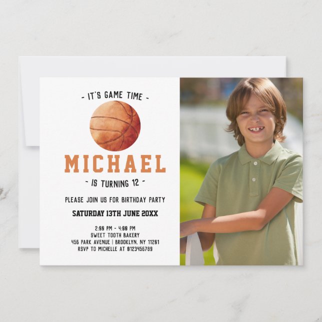 Invitation Anniversaire du basket-ball (Devant)