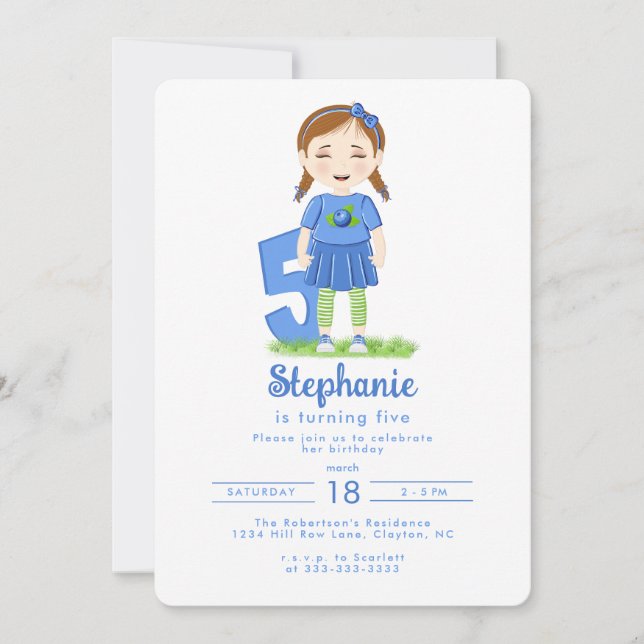 Invitation Anniversaire du bleuet (Devant)