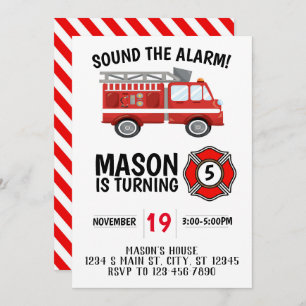 Invitation Anniversaire du camion à feu