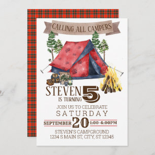 Invitation Anniversaire du camping
