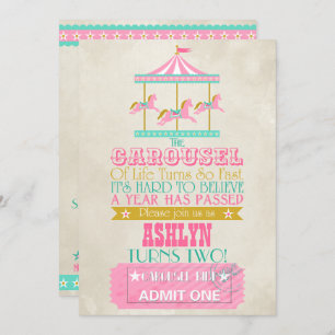 Invitation Anniversaire du carrousel
