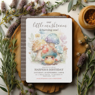 Invitation Anniversaire du champignon Whimsical