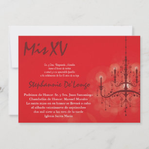 Invitation Anniversaire du Chandelier Quinceanera