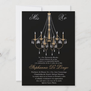 Invitation Anniversaire du Chandelier Quinceanera