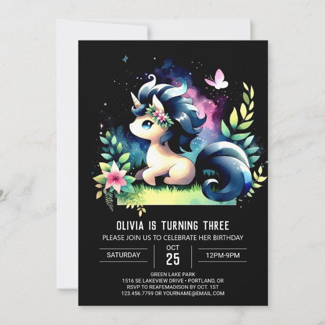 Invitation Anniversaire du Cheval de la Jungle (Devant)