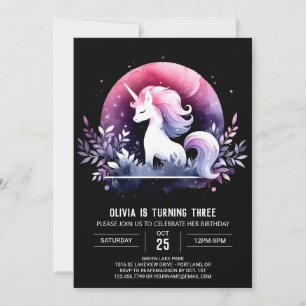 Invitation Anniversaire du cheval d'Imaginaire majestueux