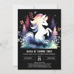 Invitation Anniversaire du cheval enchanté