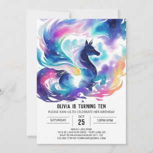 Invitation Anniversaire du Cheval enchanté pour enfants