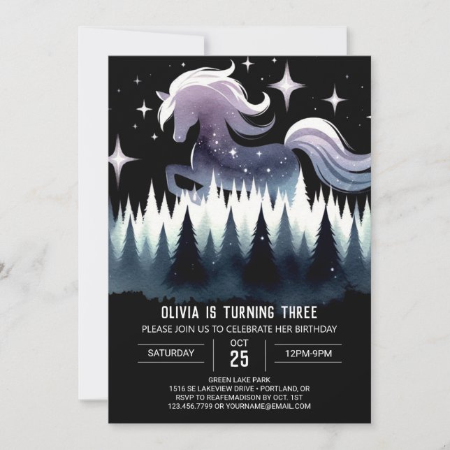 Invitation Anniversaire du Cheval Magique (Devant)