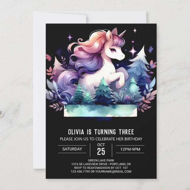 Invitation Anniversaire du Cheval Magique (Devant)