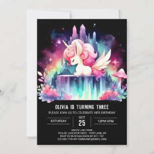 Invitation Anniversaire du cheval mignon moderne