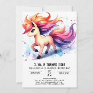 Invitation Anniversaire du Cheval Modifiable