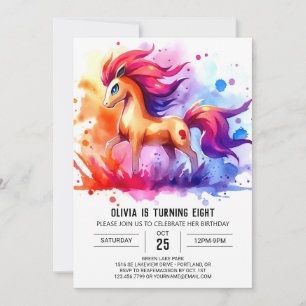 Invitation Anniversaire du cheval numérique moderne