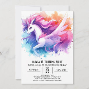 Invitation Anniversaire du cheval personnalisé moderne