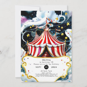 Invitation Anniversaire du Cirque de l'Aquarelle enchantée