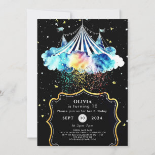 Invitation Anniversaire du cirque magique Boho