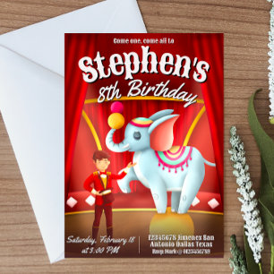 Invitation Anniversaire du cirque moderne