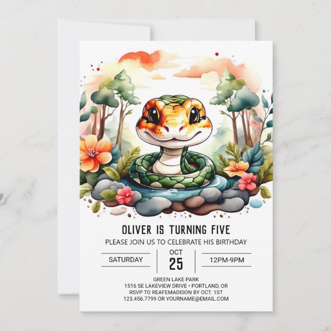 Invitation Anniversaire du Cobra en ligne (Devant)