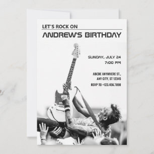 Invitation Anniversaire du concert rock