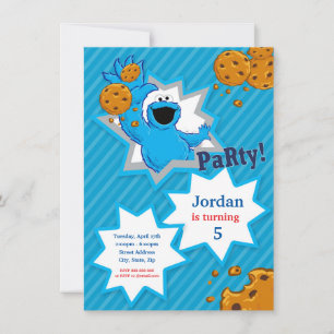 Invitation Anniversaire du Cookie Monster