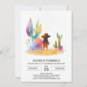 Invitation Anniversaire du cow-boy Personnalisé