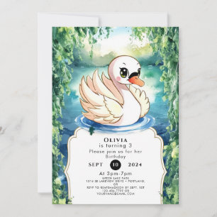 Invitation Anniversaire du cygne joyeux