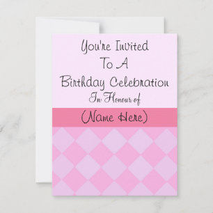 Invitation Anniversaire du diamant rose