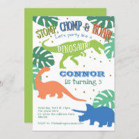 Anniversaire du dinosaure, Vert, Bleu, Anniversair