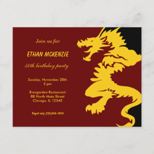 Invitation Anniversaire du dragon