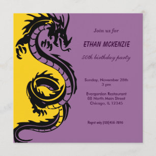 Invitation Anniversaire du dragon
