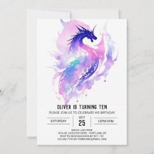 Invitation Anniversaire du dragon des ailes et des échelles
