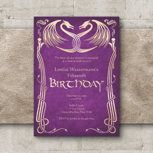 Invitation Anniversaire du dragon viking celtique