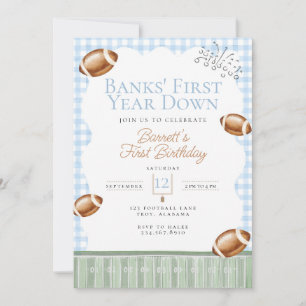 Invitation Anniversaire du football en bas, fête de Tailgate