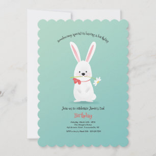 Invitation Anniversaire du lapin de Pâques